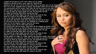 Miley Cyrus - Party In The U S A lyrics