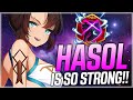 Hasol is so strong with 3f artifact guildwar battle  epic seven