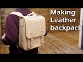 80 [Leather Craft] Making Leather backpack / [가죽공예] 백팩 만들기 / Free Pattern