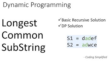 DP - 7: Longest common Substring