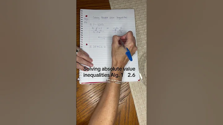 Solving absolute value inequalities Alg. 1 2.6 #absolutevalue #inequalities