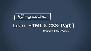 Codecademy - Learn HTML & CSS: Part 1 (HTML Tables)