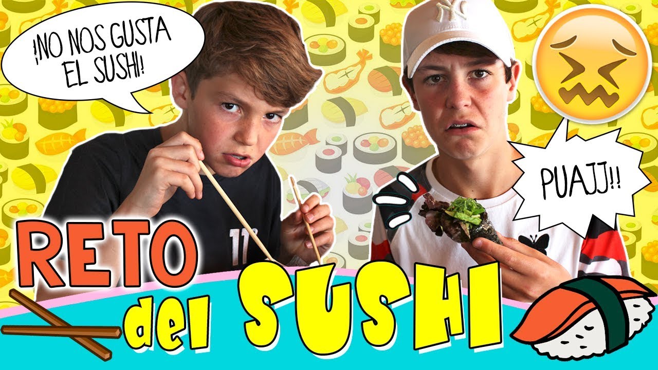 😬 ¡¡SUSHI CHALLENGE!! Mi hermano ELIGE mi JAPONESA * NUESTRA REACCIÓN al comer -