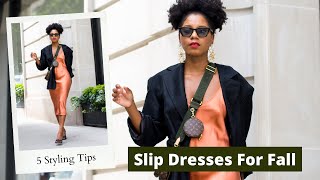 5 Ways to Style Slip Dresses for Fall 🍂 | MONROE STEELE