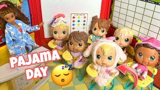 Baby alive crib life dolls Morning routine 📓 School day ✏️ Pajama day 😴