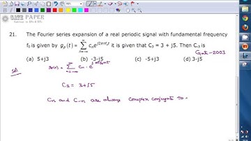 GATE 2003 ECE Fourier series of real periodic signal
