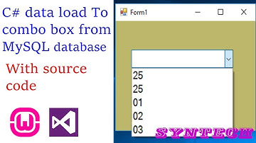 c# How to Link Combobox with Database values with mysql database- 04 [with source code]