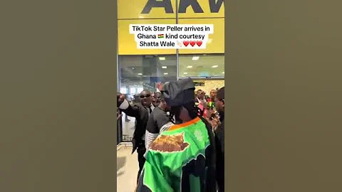 NIGERIAN STREAMER PELLER ARRIVES IN GHANA FOR THE FIRST TIME KIND COURTESY SHATTA WALE.