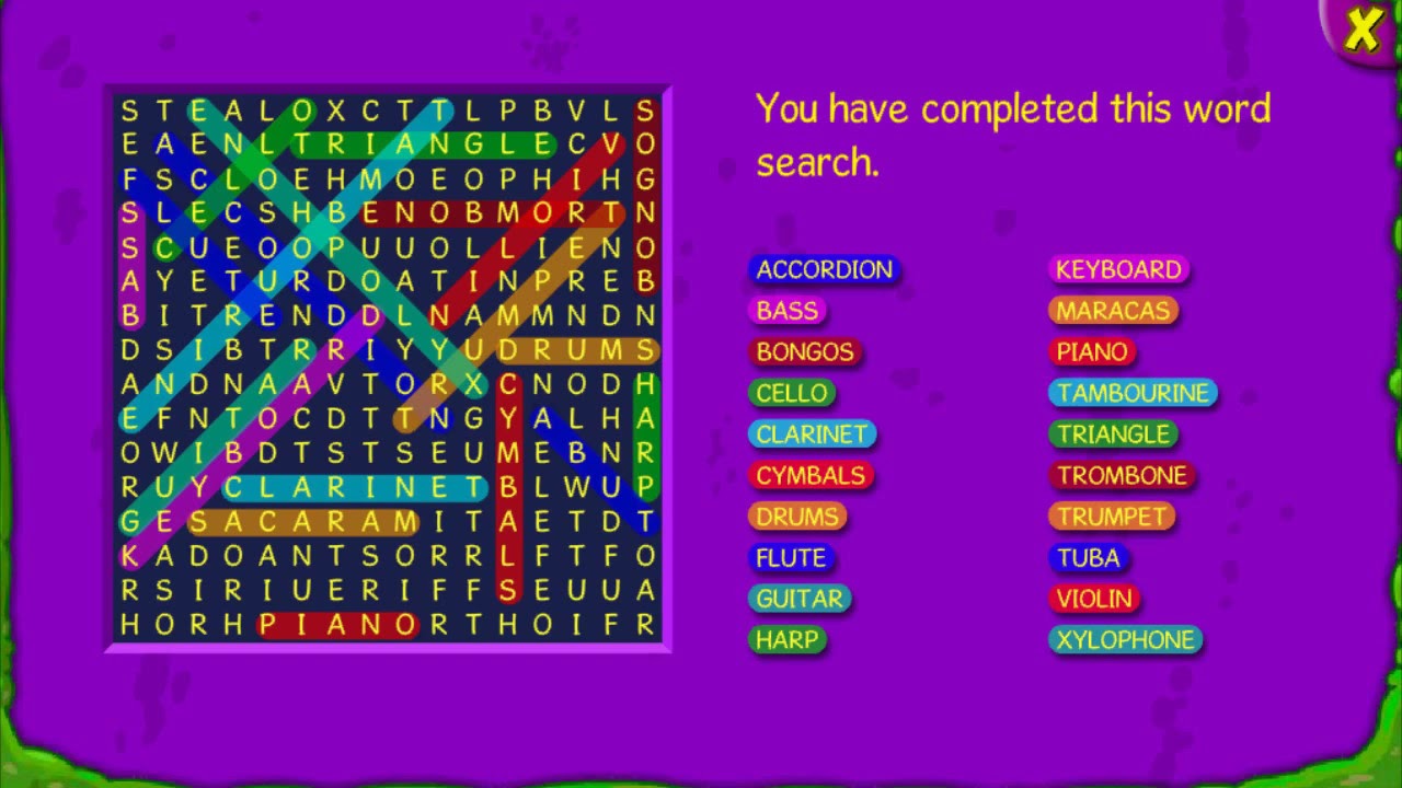 Binweevils Musical Instruments Wordsearch Answers  YouTube