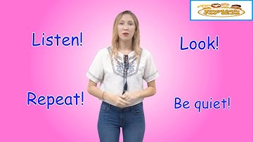 Cambride Starters | Unit 1 Kids vocabulary   Be quiet, Listen, Look, Reprat