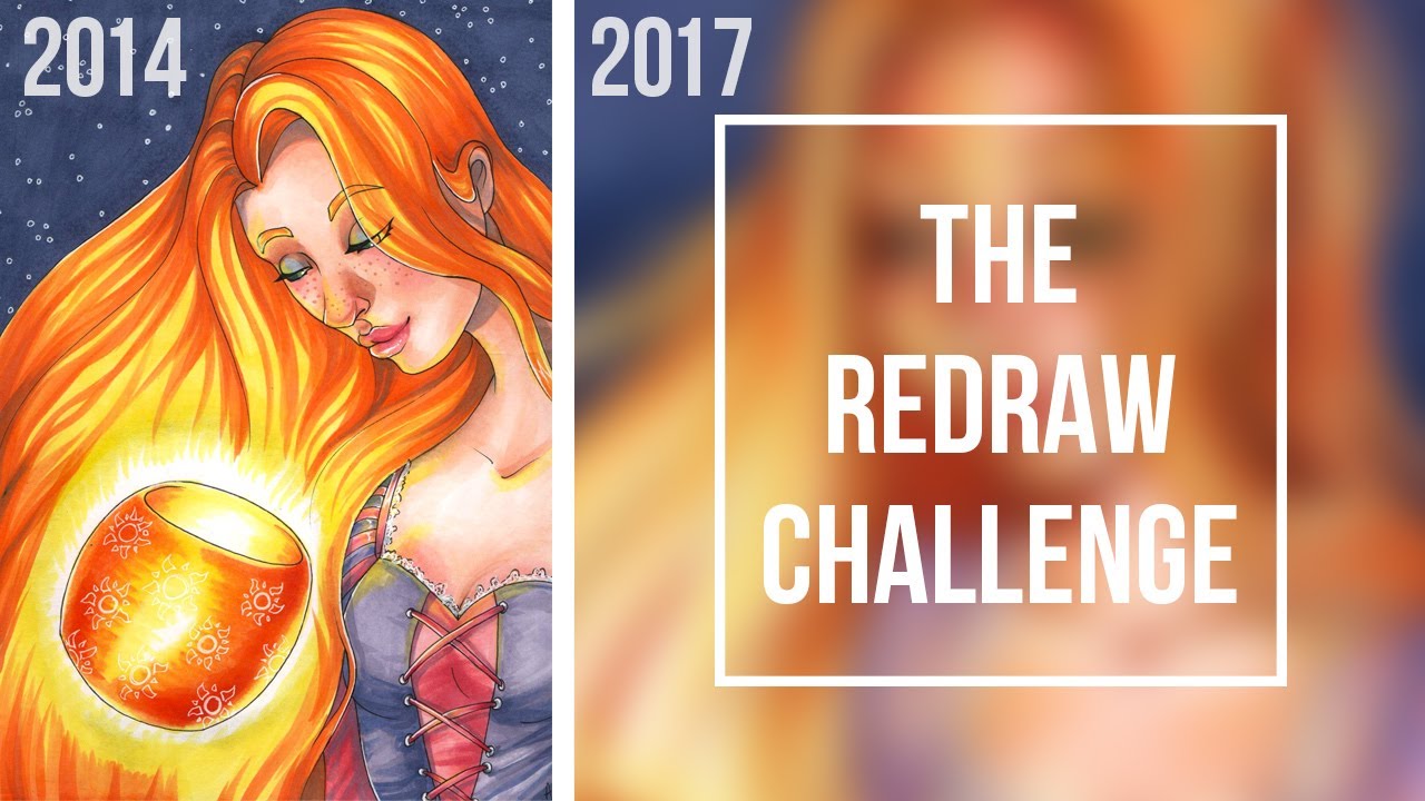 RECREATING MY FIRST VIDEO EVER | DRAW THIS AGAIN CHALLENGE | 2014 VS 2017