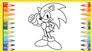 COLORINDO DESENHO DO SUPER SONIC  PINTAR DESENHOS วาดภาพระบายสี