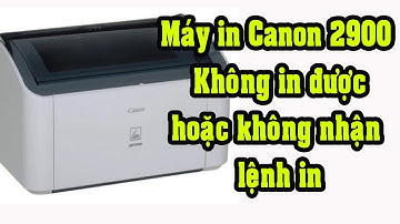Máy in Canon LBP 2900 không in được, không nhận lệnh in và Cách Xử Lý