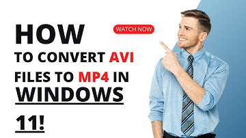 How to convert AVI files to MP4 Windows 11.