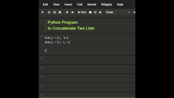##Python Program to concatenate Two lists #beginners #17