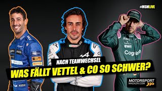 Was fällt Vettel & Co so schwer? | Teamwechsel in der Formel 1 2021