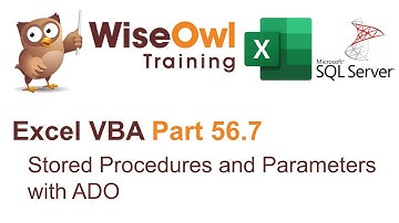 Excel VBA Introduction Part 56.7 - Stored Procedures and Parameters with ADO