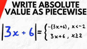 Write Absolute Value Functions as Piecewise Functions | Precalculus Exercises