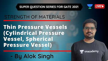 L30 | Thin Pressure Vessels (Cylindrical Pressure Vessel, Spherical Pressure Vessel) | GATE/ESE