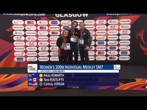 Women's 200m IM SM7 | Victory Ceremony | 2015 IPC Swimming World Championships Glasgow