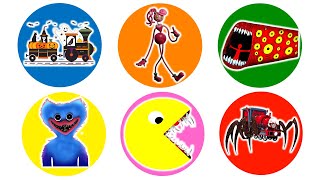 Spin wheel Choo Choo Charles, Mommy Long Legs, Train Eater, Pacman, Halloween Train, Huggy Wuggy