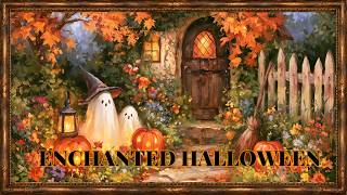Enchanted Halloween Garden | Charming Autumn Paintings with Music | Frame TV Art Screensaver 4K