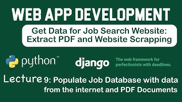 Python Django Tutorial: Extract Job Data from PDF and Other Websites to Populate Database
