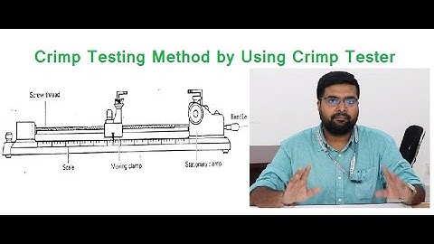 Crimp testing method by using crimp tester