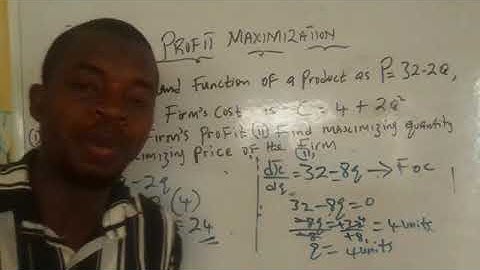 HOW TO FIND PROFIT MAXIMIZATION USING DIFFERENTIATION