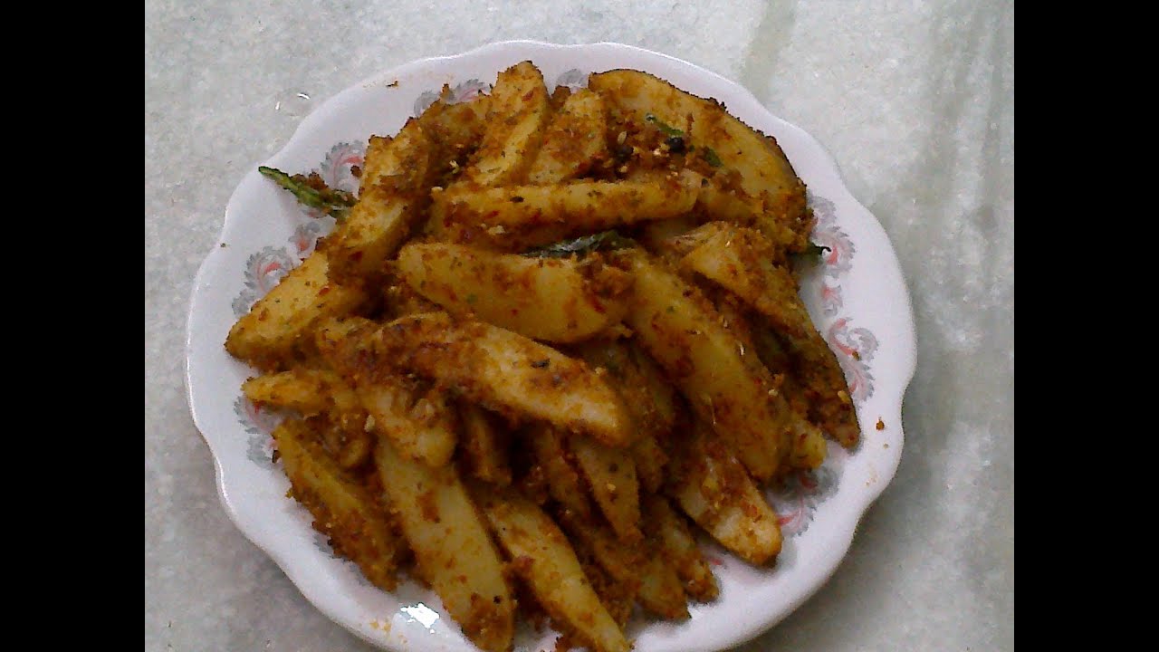 Potato Fry - Urulai Kizhangu Varuval - Side dish for Curd Rice By Healthy Food Kitchen