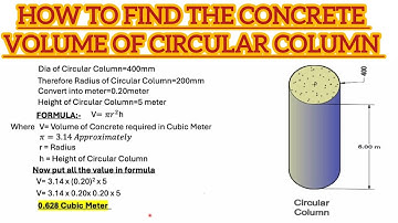 HOW TO FIND THE CONCRETE QUANTITY OF CIRCULAR COLUMN