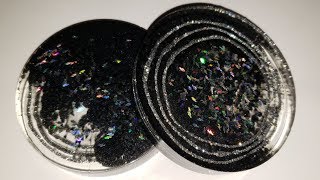 Holographic Ebony Resin Coasters / Resin art for beginners / Epoxy art / Resin pouring / Resin DIY