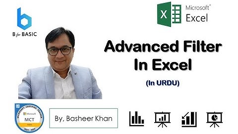 Advanced Filter in Excel (in URDU)