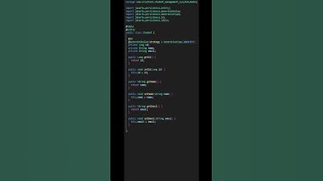 student.java for react project | Student class for Student Management System code in description
