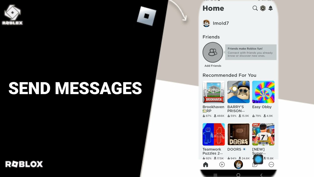 How To Send Messages On Roblox App YouTube 