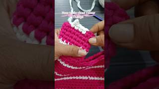 easy colour change 🌈|| crochet for beginners 🤓#crochethack#crochetforbeginners #crochettutorial