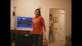 Smack that- ORIGINAL! (Little brother video bombs sister)