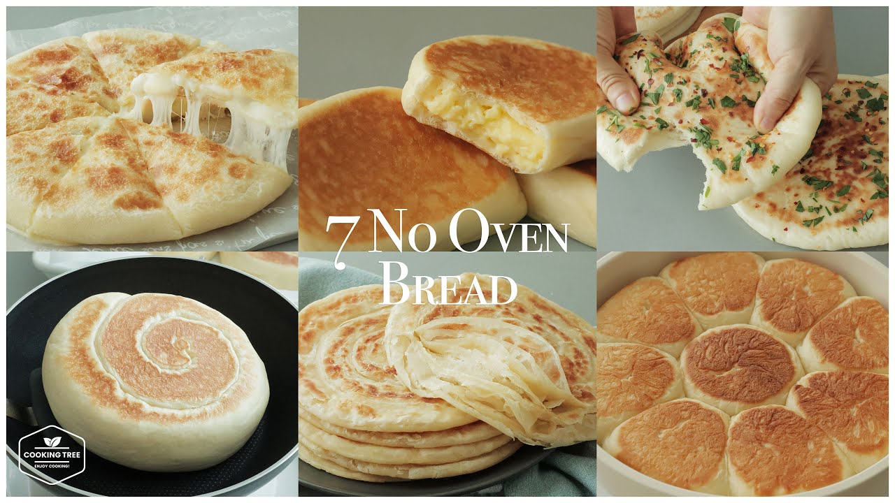 7가지 노오븐 프라이팬 빵 모음.zip 7 No Oven Fry Pan Bread Recipe 치즈빵,슈크림빵,모닝빵