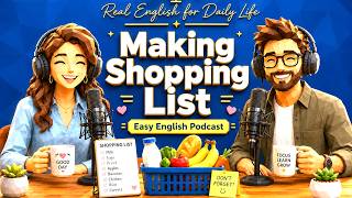 Beginners English Podcast | How to Make a Simple Grocery Shopping List (Slow & Easy)