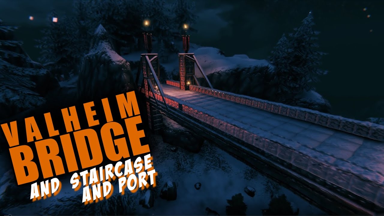 Il PORTO, la grande SCALINATA e il PONTE del PAESE DELLE NEVI | Costruzioni su Valheim BEST BUILD