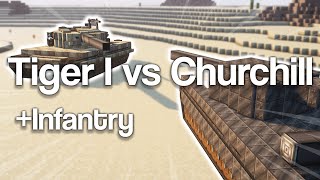 Tiger I vs Churchill | Minecraft Tank Tussle