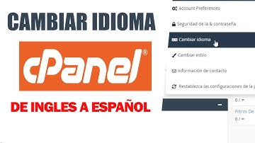 Cambiar Idioma a CPANEL de INGLES a ESPAÑOL - 2020