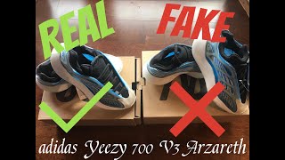 Adidas Yeezy 700 v3 &quot;Azareth&quot; Real vs Fake ! Review &amp; Unboxing Legit Check