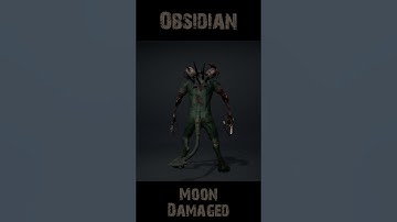 Obsidianmoon Damaged 360 #character #rogerkint #3d #animation #gaming #unity #unreal #obsidian