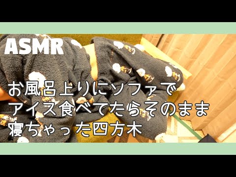 【寝息/女性向け/ロールプレイ】お風呂上りにソファでアイス食べてたらそのままねちゃった四方木【ASMR/四方木ふみ】