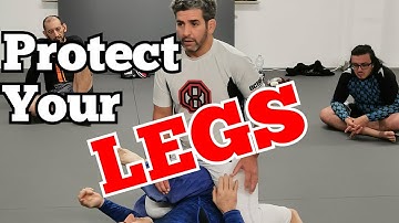 leg lock defense in half guard - with Octavio Couto