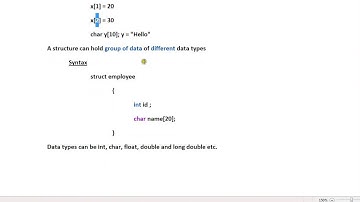 DIFFERENCE BETWEEN  VARIABLE ARRAY STRUCTURE IN C  PROGRAM