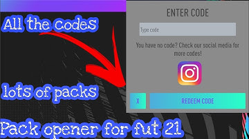 All the codes on Pack Opener for FUT 21
