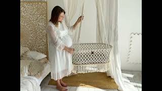 Handmade Hanging Macrame Baby Bassinet for Boho Nursery