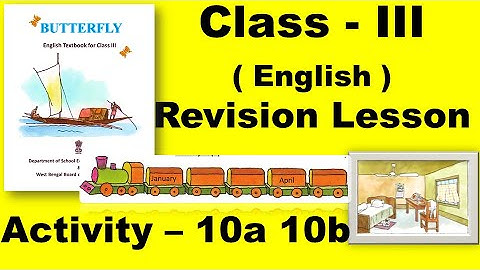 Class 3 Class Three Class III Revision Lesson Activity 10a 10b Answer sloved Butterfly West Bengal